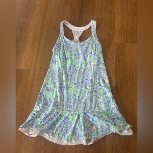 Lilly Pulitzer Floral Mini Dress - Blue, Green, Yellow